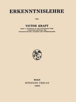 cover image of Erkenntnislehre
